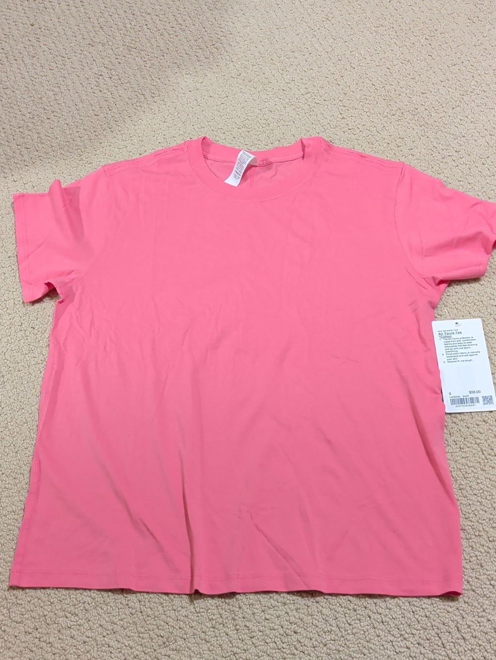 New Lululemon All Yours Tee In Bright Pink
